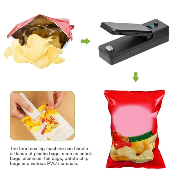 Portable Mini Heat Sealing Machine USB Rechargeable Food Sealer Plastic Bag