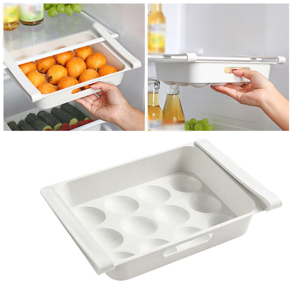 Fridge Freezer Shelf Holder Drawer Kitchen Fruit Egg Organizer Storage Rack Box