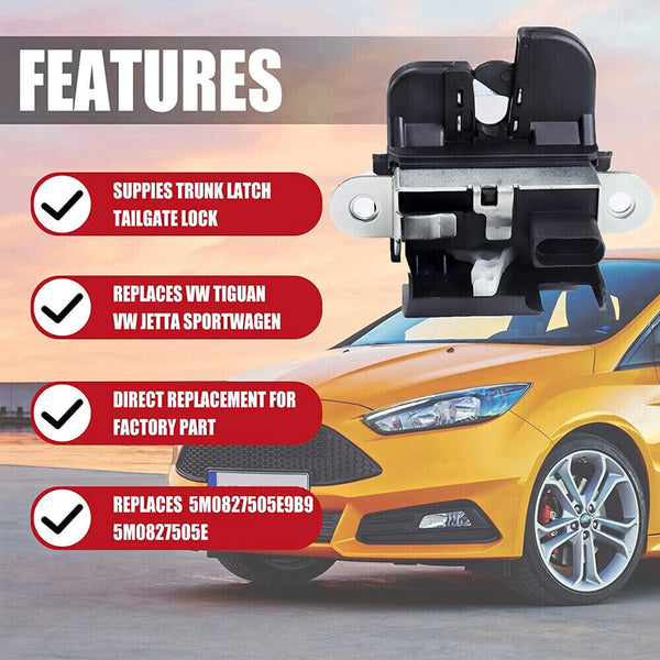 Rear Trunk Boot Lid Lock Latch Actuator For VW Golf Tiguan SUV 5M0827505E