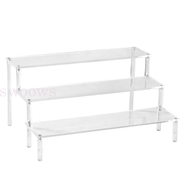 3 Layer Acrylic Action Figure Display Stand Model Doll Cosmetics Toy Shelf