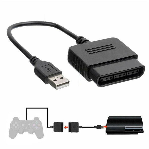 Playstation 2 PS2 Controller to Playstation 3 PS3 PC USB Adapter Converter Cable