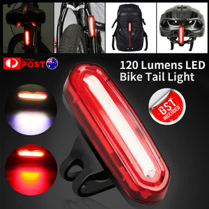 UP5x 120 Lumens LED Bike Tail Light USB Rechargeable Powerful Bicycle Rear Light