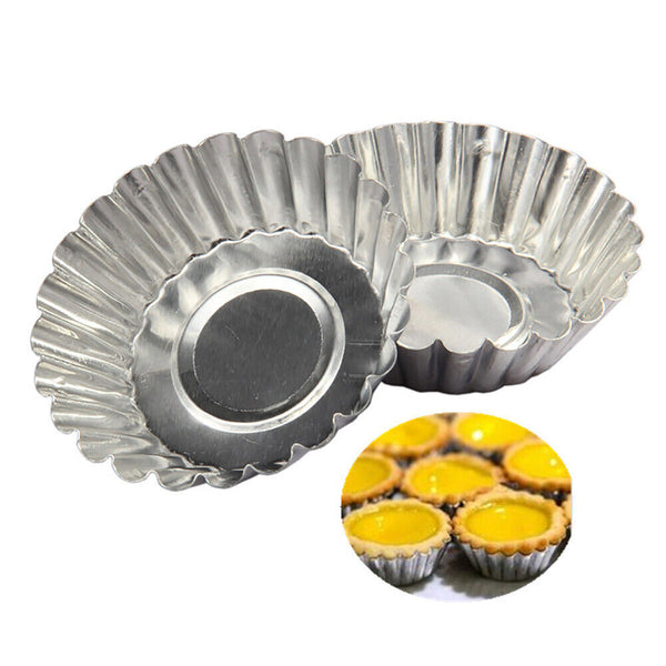 20PCS Cake Cups Circular Tins Pie Egg Tart Mould Mold Plate Baking Tool Cupcake