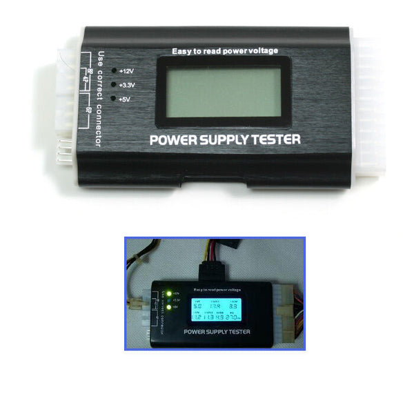 PC Computer LCD 20/24 Pin ATX SATA Digital Power Supply Diagnostic Tester Tool