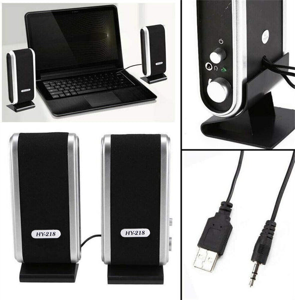 Pair USB Speakers Computer Speaker Sound Stereo For PC Notebook Desktop Laptop