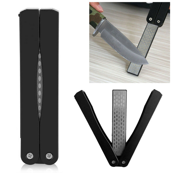 Folding Diamond Sharpener Knife Sharpening Stone for Kitchen Garden Outdoor