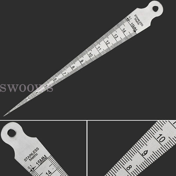 Steel Measuring Tool Taper Welding Gauge GapGauge Depth Ruler Tapered Ruler