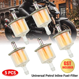 5pcs Universal Petrol Inline Fuel-Filter LARGE Car Part Fit 5/16" Fuel Line AU