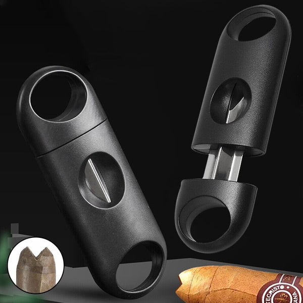 V-Cut Cigar Cutter Stainless Steel Blade Clipper Scissors Tobacco Tool AU