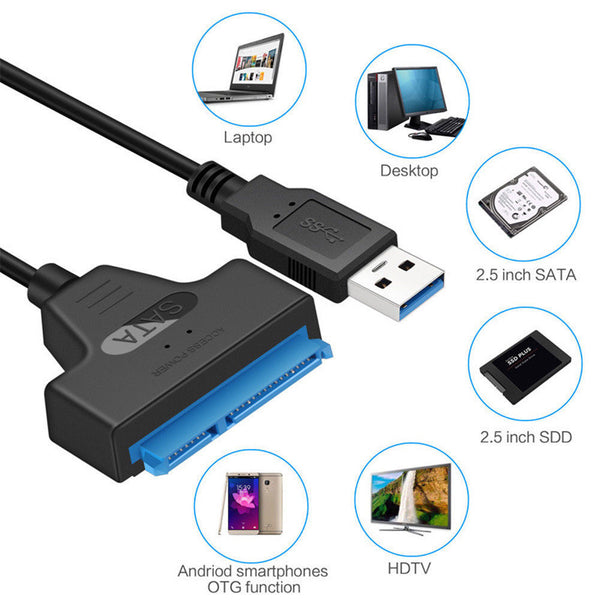 USB 3.0 to Sata 2.5" HDD SSD Adapter Converter Cable For Hard Drive Connector AU