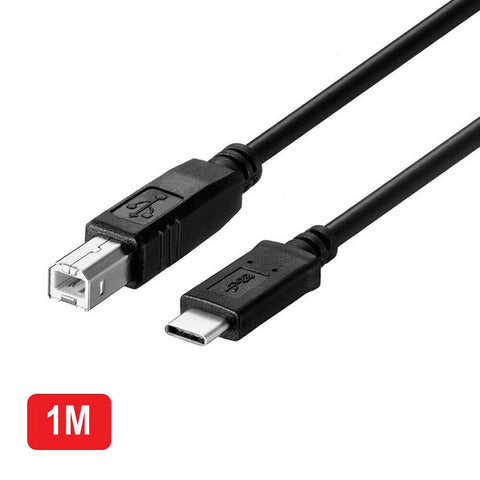 1/2x USB C Type-C to USB2.0 Type-B Printer Scanner Cable Cord For MacBook PC