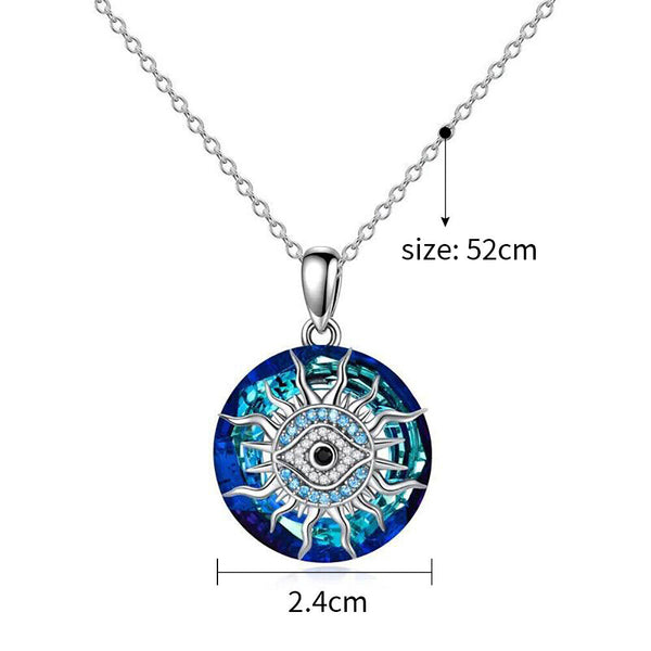 Pendant Women Evil Eye Necklace Alloy Crystal Chain Jewelry Choker Necklace Gift