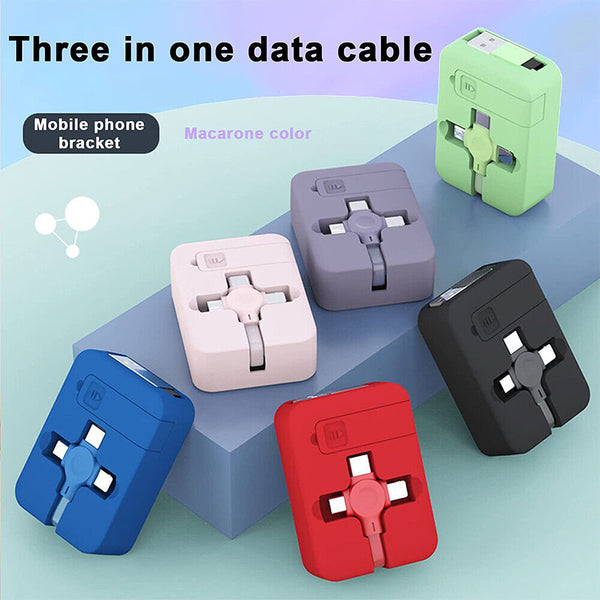 3 in 1 Multi USB Charger Charging Cable Cord For iPhone Samsung Google Android