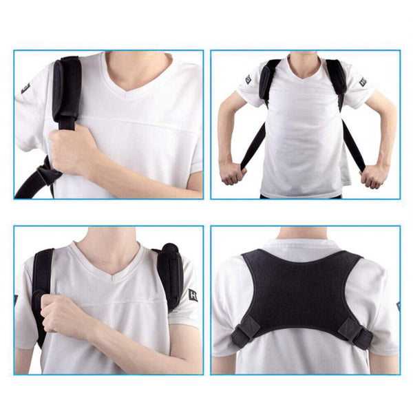 1/2Posture Corrector Adjustable Back Shoulder Belt Support Body Brace BackUnisex