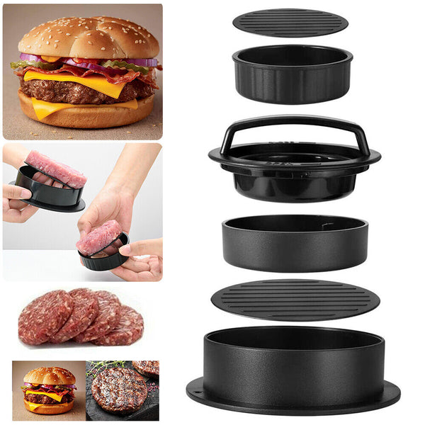 Non Stick DIY Meat Beef BBQ Burger Press Patty Mold Aluminum Hamburger Maker