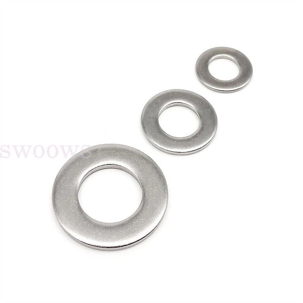 1 Box Kit Nut And Bolt Set Gasket Flat Ring Seal Stainless Steel Washer