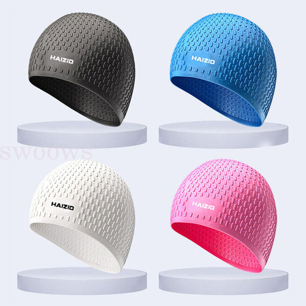 Swimming Cap Silicone Waterproof Adults Men Women Swim Hat for long hair