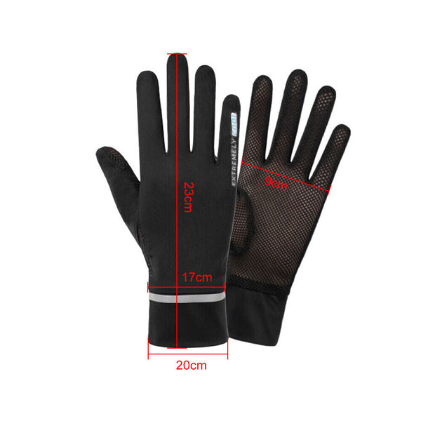 UV Sun Protection Cooling Ice Silk Thin Anti-UV Gloves Breathable Touch Screen