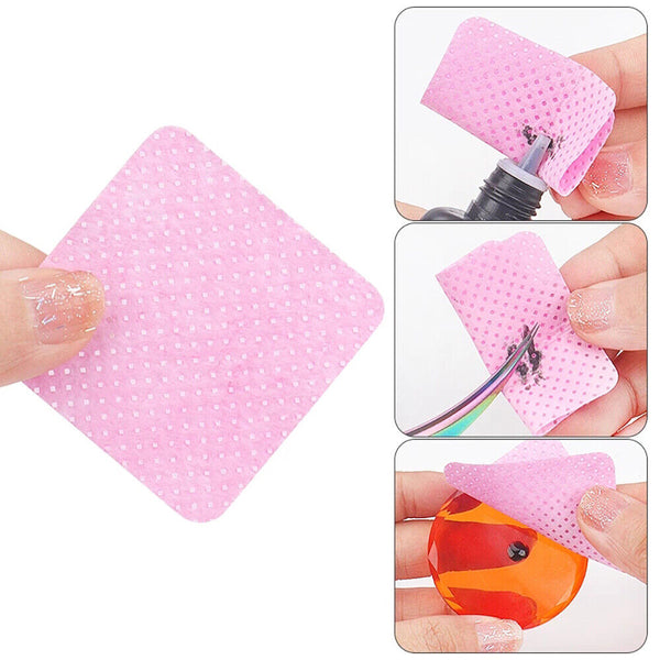 UP 1000 Lint Free Wipes Nail Polish Remover Pad Manicure Pedicure Cleaning Tool