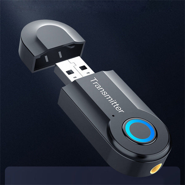 Wireless Bluetooth 5.0 Transmitter Stereo Audio Adapter Sender for TV PC Speaker