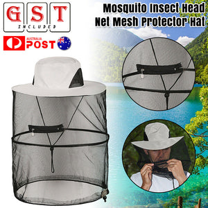 Mosquito Insect Head Net Mesh Protector Hat Fly Bee Bug Outdoor Fishing Camping