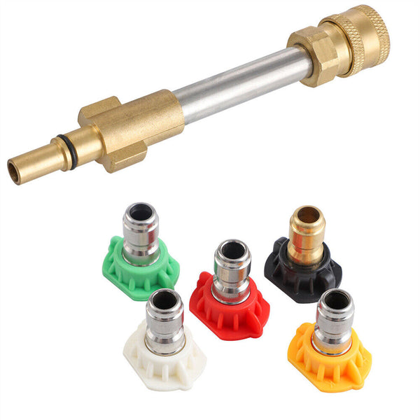 Conversion Universal 1/4" Quick Connect Kit for Pressure Washer with Jet Nozzles