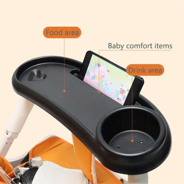 Universal Baby Stroller Dinner Table Cart Pram Snack Tray Milk Bottle Cup Holder