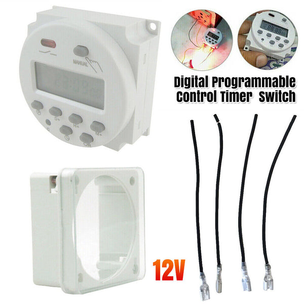 DC 12V Timer Switch Digital Programmable Control LCD Time Relay Day/Week Set HOT