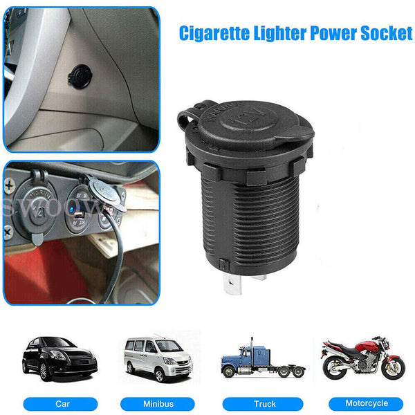 2X Waterproof 12V Car Cigarette Lighter Socket USB Charger Power Adapter Outlet