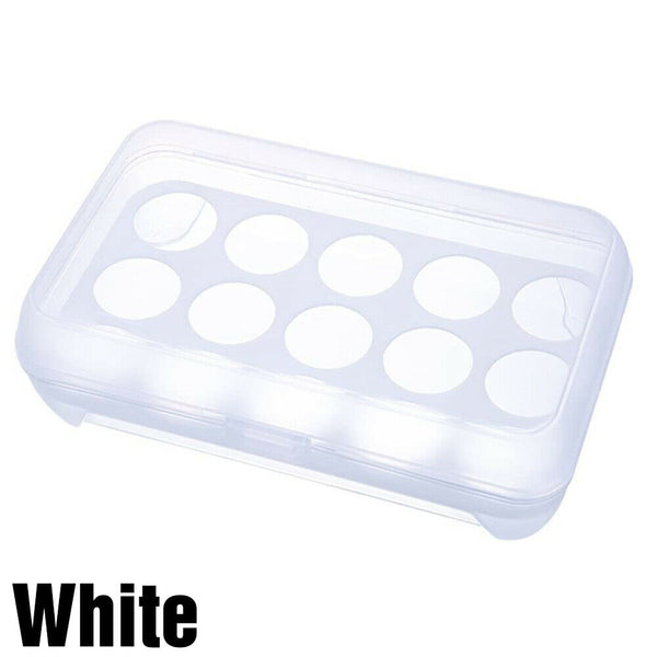 2Pcs 15 Grids Egg Storage Box Refrigerator Plastic Storage Rack Holder Container