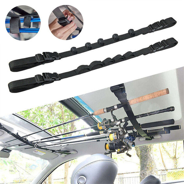 2pcs Car Fishing Rod Strap Fishing Rod Storage Rack Rod Carrier Holder for SUVs