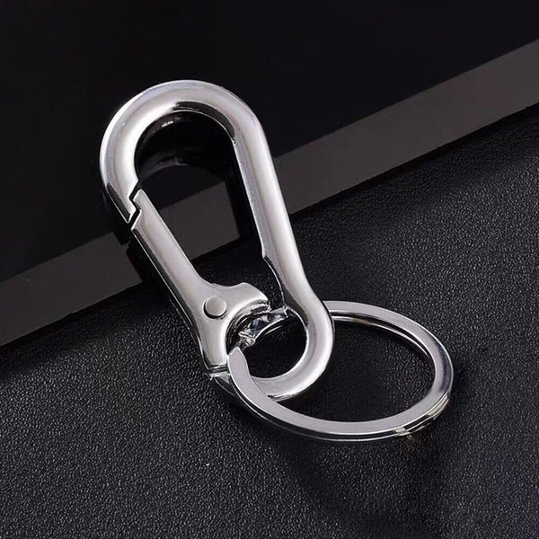 3X Clasp Clips Hook Alloy Keychain Split Key Ring Durable Keychain