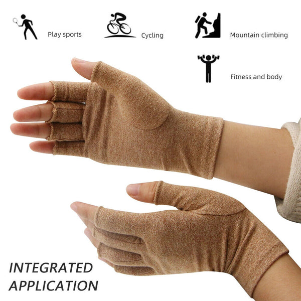 Brace Arthritis Hand Compression Gloves fingerless gloves Pain Relief