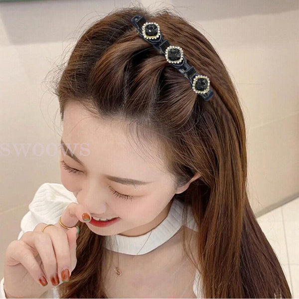 Sparkling Crystal Stone Braided Hair Clips Bangs Hair Clip Braided Hair lot