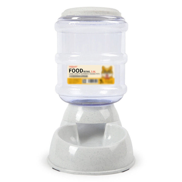 Automatic 3.8L Water Feeder Food Pet Dog Cat Puppy Dispenser Feeder Bowl Bottle