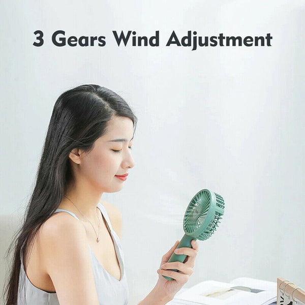 Mini Portable Hand-held Desk Fan Cooling Cooler USB Air Rechargeable 3 Speed AU