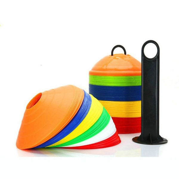 1-100Training Discs Soccer Markers Fitness Exercise Sport Cones Rugby TouchGroup