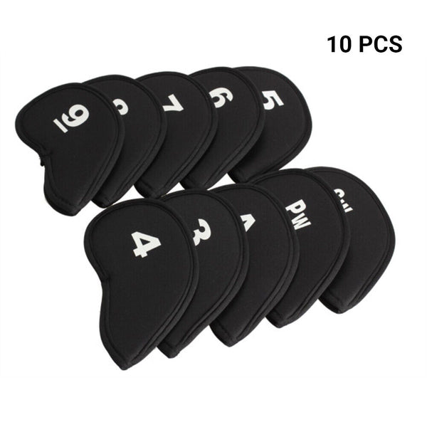 10PCS Golf Head Cover Iron Club Putter Head Mutispandex Covers Protector Set AU