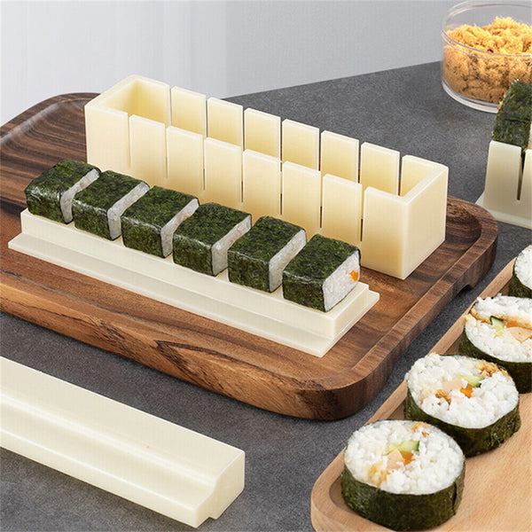 DIY Sushi Maker Making Kit Rice Roller Mold Set Beginners Homemade Kitchen NEW