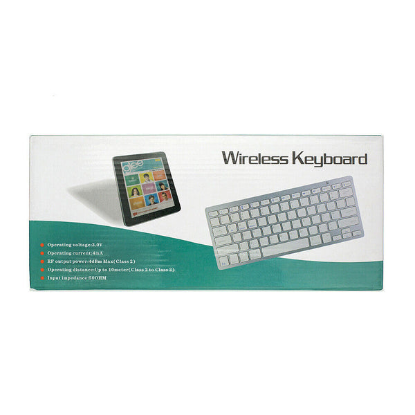 Ultra Slim Bluetooth Wireless Keyboard For Apple iPad iPhone Android Mac Windows