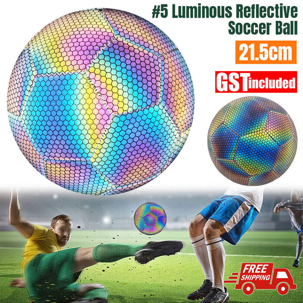 Reflective Soccer Ball Luminous Night Glow Footballs for Student Training AU