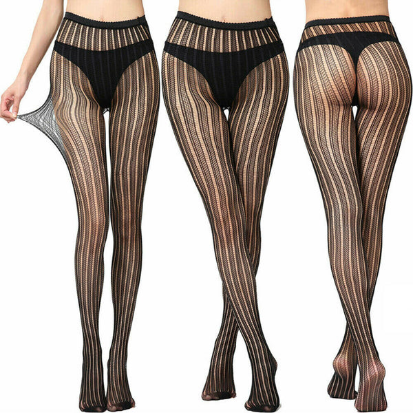 Women's Fashion Jacquard Fishnet Pantyhose Tights Pattern Stockings Waist High