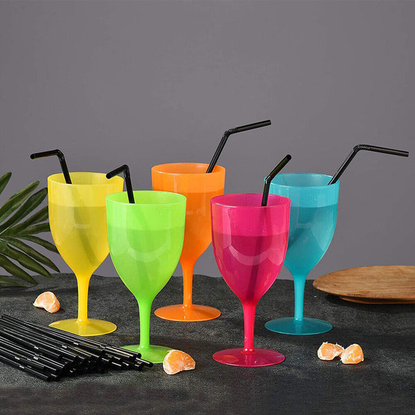 Black Drinking Straw Party Cocktail Plastic Disposable Straws Individual package