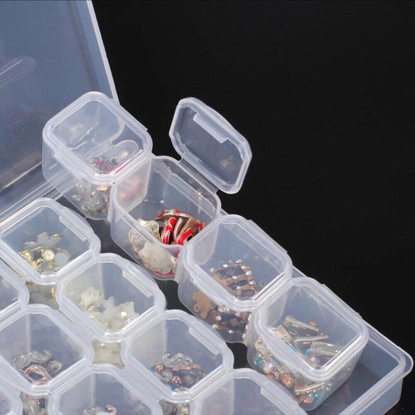 56Grids Storage Box Plastic Jewelry Organizer Case Container Bead Craft Portable