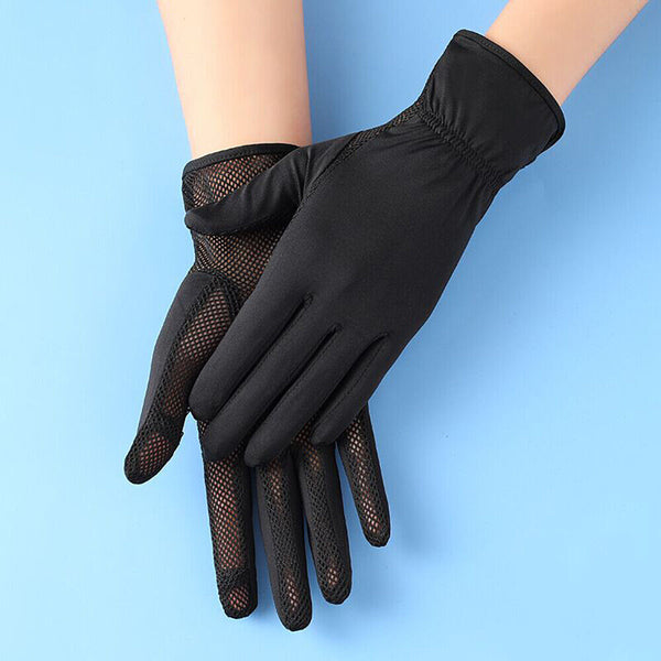 UV Sun Protection Cooling Ice Silk Thin Anti-UV Gloves Breathable Touch Screen