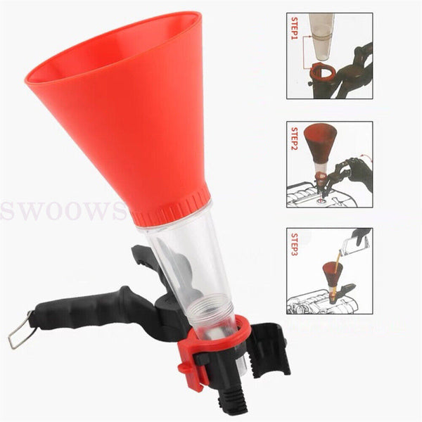 Universal Funnel Oil Funnel Set 125mm Opening 265mm Length Replacement Vehicle