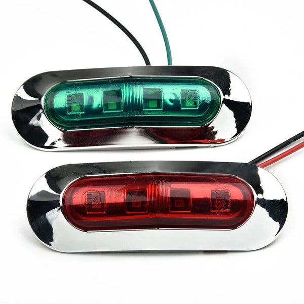 1set Boat Navigation Lights Waterproof Marine Utility Led Strip Lights 12-24V