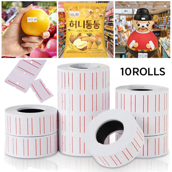Price Tag Gun Labels Tags Rolls Sticker Pricing Tagging MX5500 800 Labels / Roll