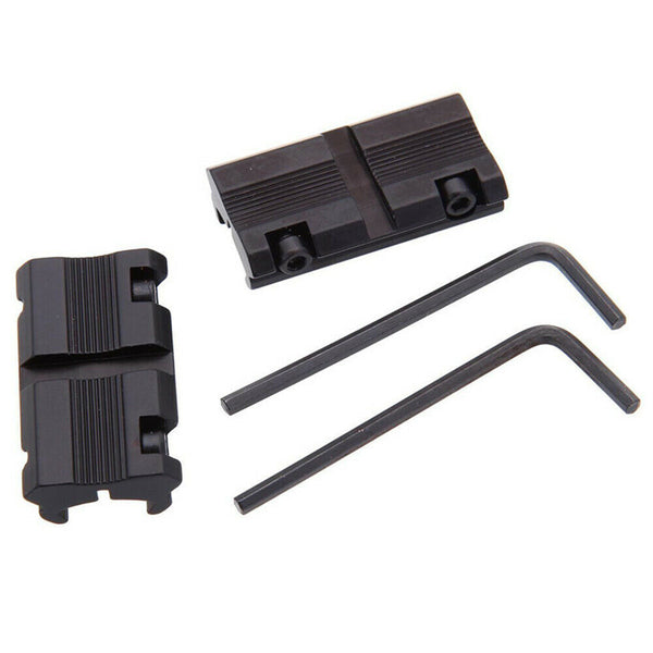 2PCS Tactical 11mm Dovetail to 20mm Weaver Picatinny Rail Adapter Mount 2022