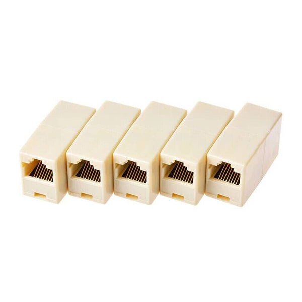 RJ45 Coupler Cat6 Cat5e Ethernet Cable Extender Joiner LAN Adapter Connector